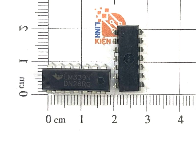 Alternative view of IC so sánh điện áp LM339N LM339 chuẩn hãng TI DIP-14
