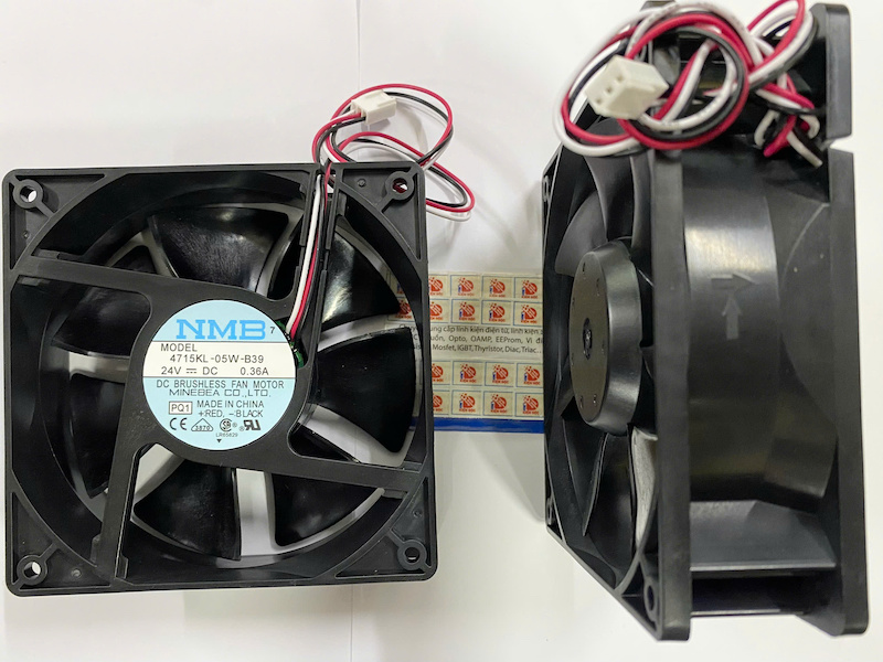 Quạt NMB 4715KL-05W-B39 24V 0.36A 120*120*38MM ZẮC TRẮNG