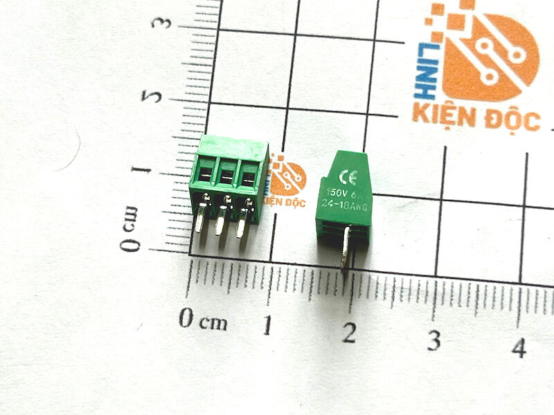 Alternative view of Cầu đấu Terminal KF128 3P 2.54mm chân vuông đồng thẳng