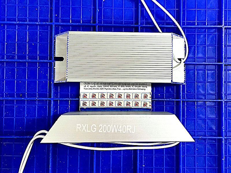 Điện trở xả vỏ nhôm RXLG 200W 40R 165x60x30mm