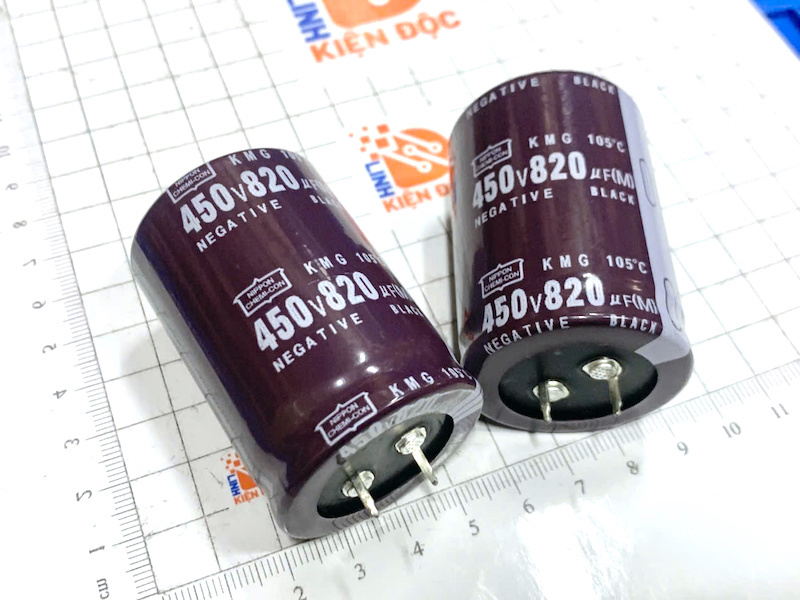 Alternative view of Tụ lọc nguồn NIPPON 820uF 450V 35x50mm
