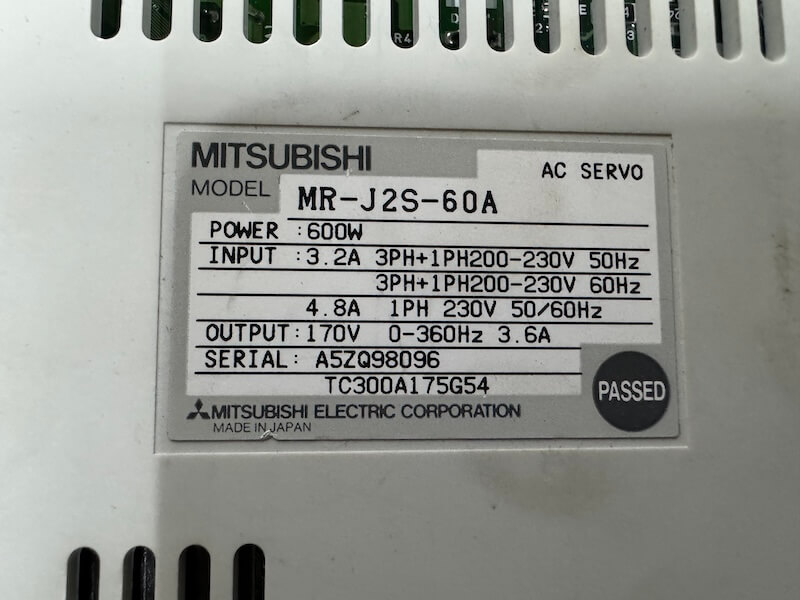 Alternative view of Bộ điều khiển Servo Mitsubishi MR-J2S-60A 0.6kW tháo máy