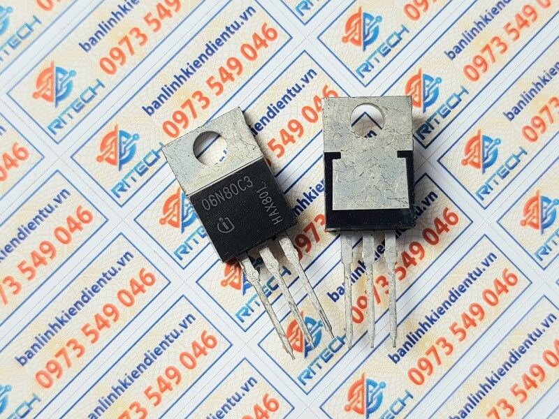 06N80C3 SPD06N80C3 Mosfet Kênh N 6A 800V TO-220