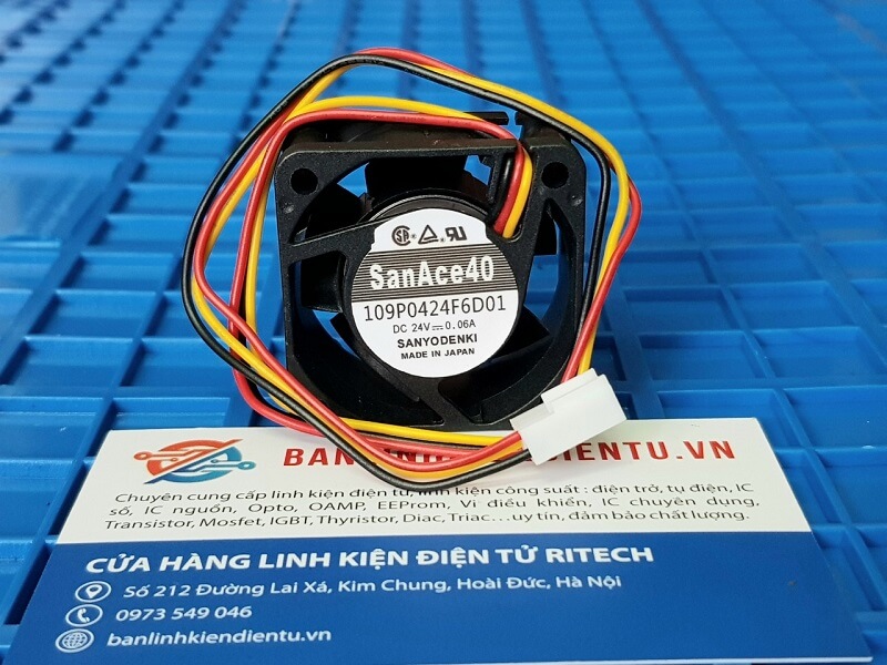 Quạt Sanyo Denki 109P0424F6D01 SanAce40 24VDC 0.06A 40x40x20mm