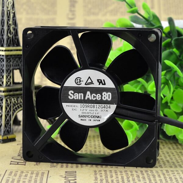109R0812G404 Quạt Sanyo Denki 12V 0.37A - Ảnh 2