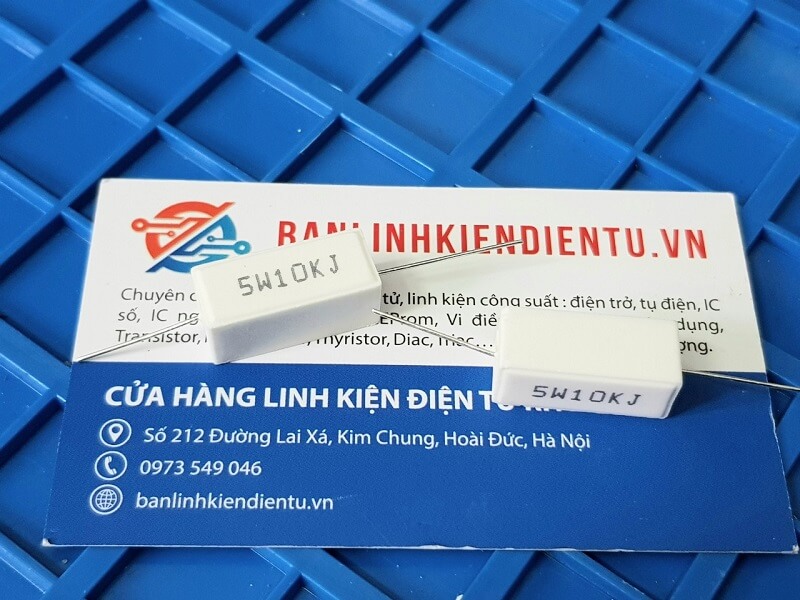 Điện trở sứ 10K 5W ký hiệu 5W10KJ