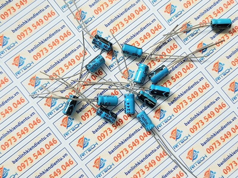 Tụ hóa 16V 10UF - Ảnh 2