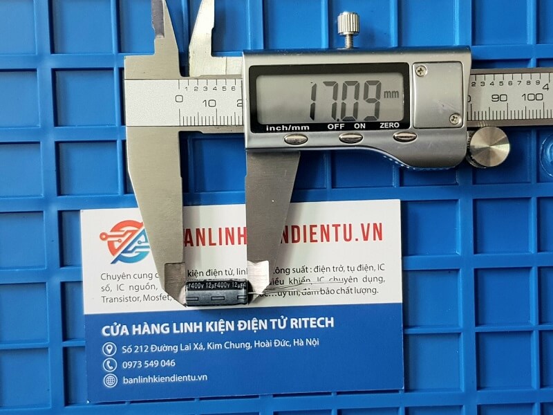 Tụ hóa Chang 12uF 400V kích thước 7x17mm - Ảnh 4