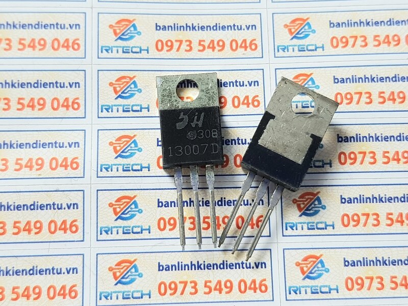 13007D 13007 Transistor NPN 700V 8A TO-220-3L (Lưng Đồng)