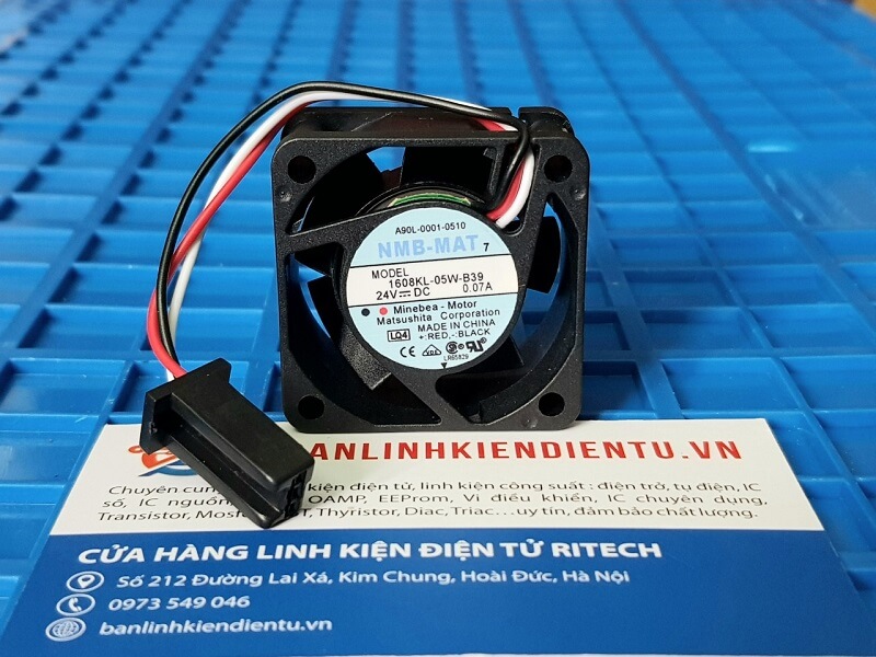 Quạt Servo Fanuc 1608KL-05W-B39 0.07A 24V 40x40x20mm (giắc đen)
