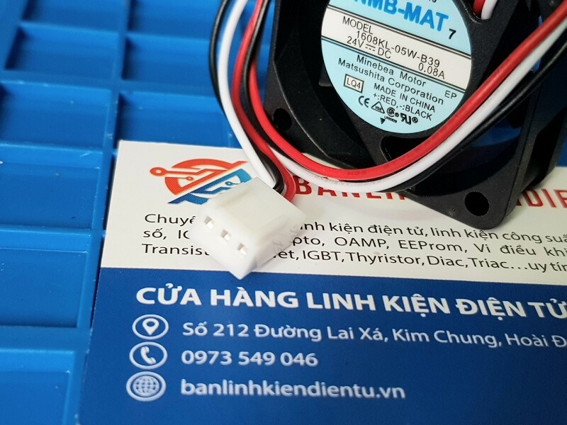 Quạt NMB 1608KL-05W-B39 0.08A 24V 40*40*20mm (giắc trắng) - Ảnh 3