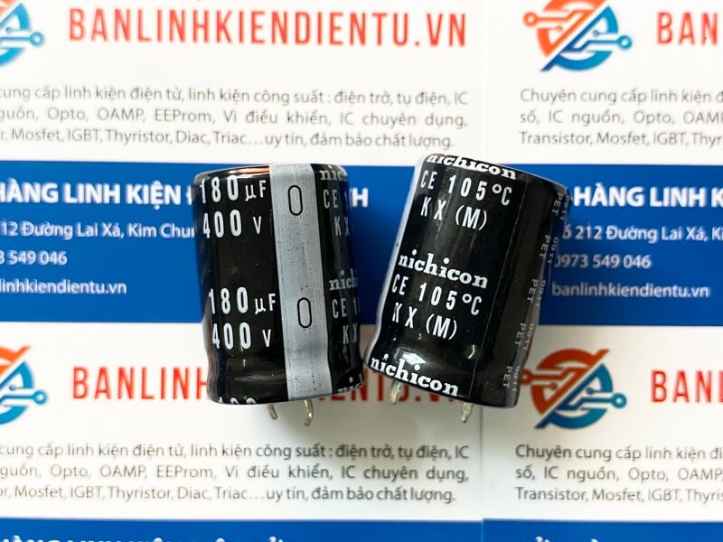 Alternative view of Tụ hóa nichicon 180uF 400V 22x30mm (Φ 22mm, cao 30mm)
