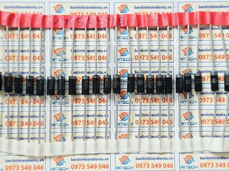 Alternative view of 1N5354B, IN5354 Diode zener 5W 17V DO-201AE