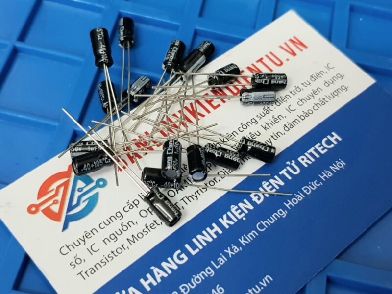 Tụ hóa 1uF 50V kích thước 4x7mm - Ảnh 2