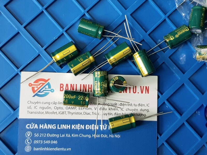 Tụ hóa 2200uF 16V kích thước 10x16mm - Ảnh 2