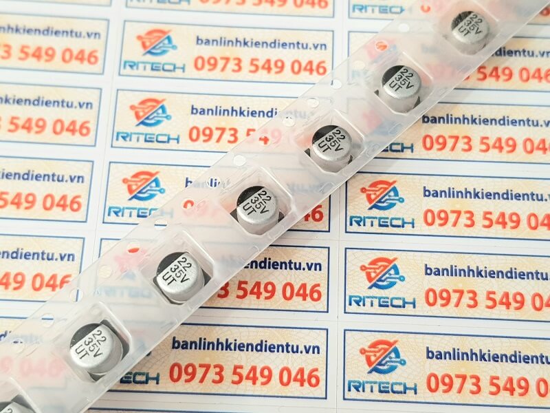 Tụ nhôm 22uF 35V kích thước 5×5.4mm