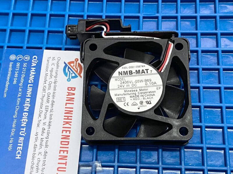 Quạt NMB - MAT A90L-0001-0567#A 2406VL-05W-B69 24V 0.1A 60x60x15mm - Ảnh 3