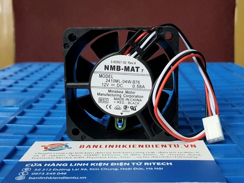 Quạt NMB 2410ML-04W-B76 12V 0.58A 60*60*25MM
