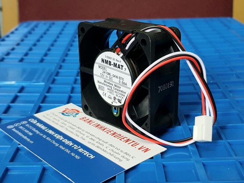 Alternative view of Quạt NMB 2410ML-04W-B76 12V 0.58A 60*60*25MM