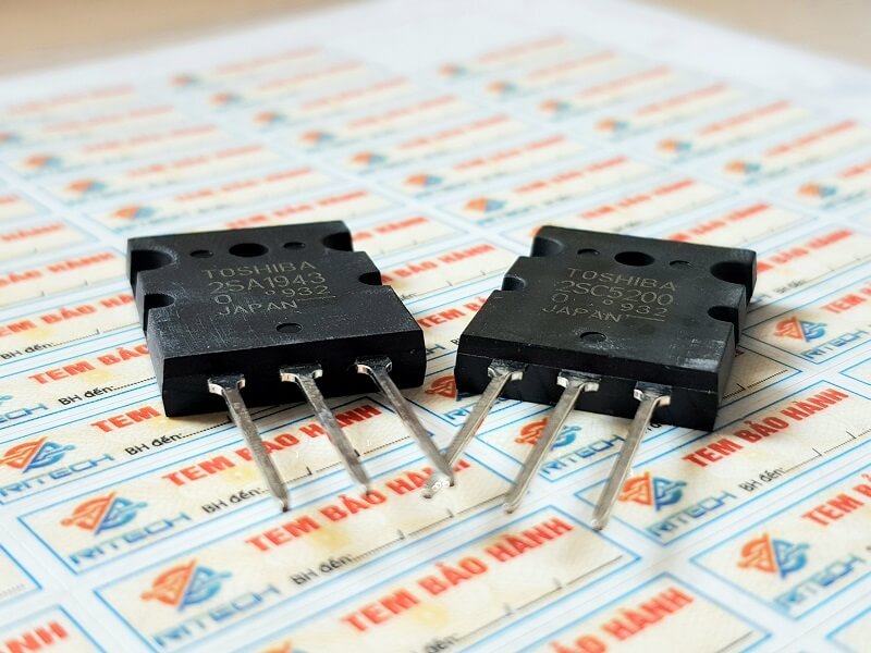 2SC5200, 2SA1943 Cặp Transistor NPN 15A/230V TO-3PL Chính Hãng - Ảnh 2
