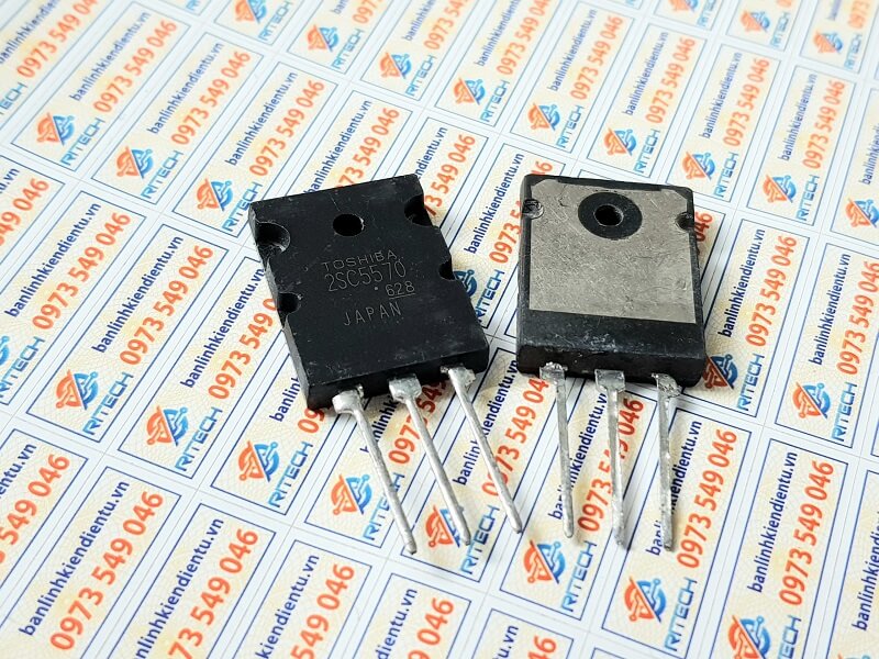 Alternative view of 2SC5570, C5570 Transistor NPN 28A 1700V TO-3PL THÁO MÁY NHẬP KHẨU