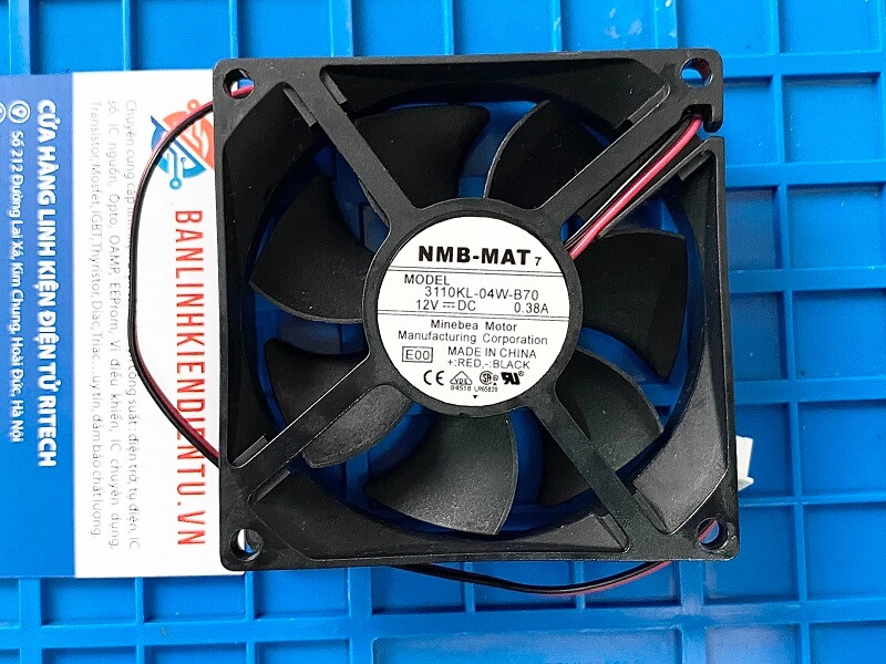 3110KL-04W-B70 Quạt NMB 0.38A 12V 80x80x25mm