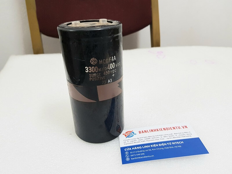 Alternative view of Tụ điện lọc nguồn nhật 3300UF 400V kích thước 130x64mm