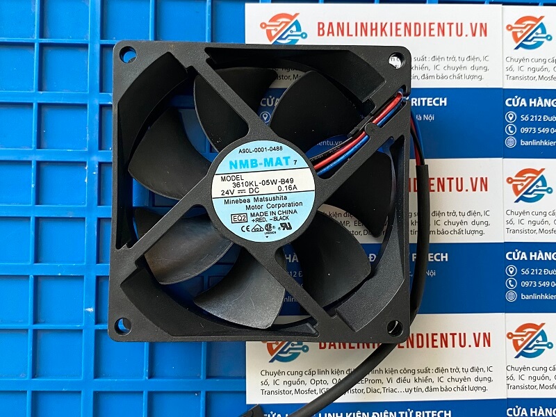 Quạt NMB 3610KL-05W-B49 24V 0.16A 92*92*25MM (giắc đen)