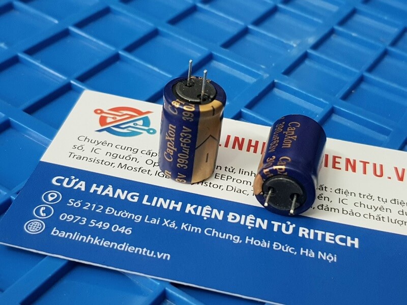 Alternative view of Tụ hóa CapXon 390uF 63V 13x20mm
