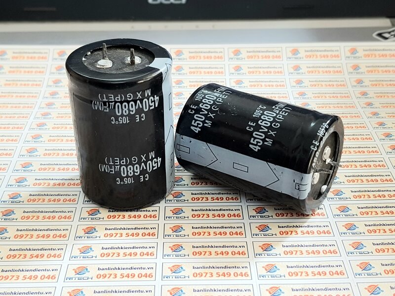 Tụ Hóa 680uF 450V Kích Thước 35x50mm