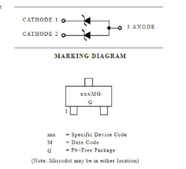 MMBZ18VALT1G kí hiệu 18A diode zenner TVS 18V Sot-23 - Ảnh 3