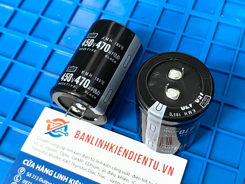 Tụ điện lọc nguồn KMH 470UF 450V kích thước 35*50 mm