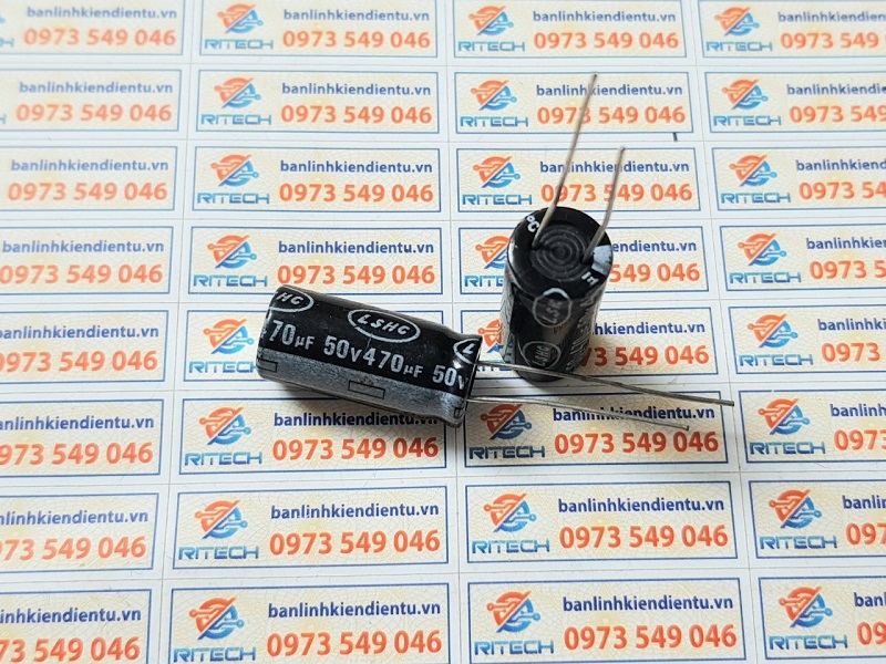 Tụ hóa 470uF 50V kích thước 10x22mm