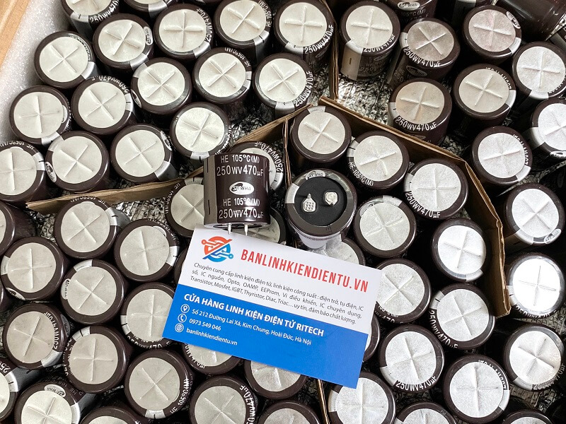 Alternative view of Tụ hóa SAMWHA 470uF 250V 30x30mm