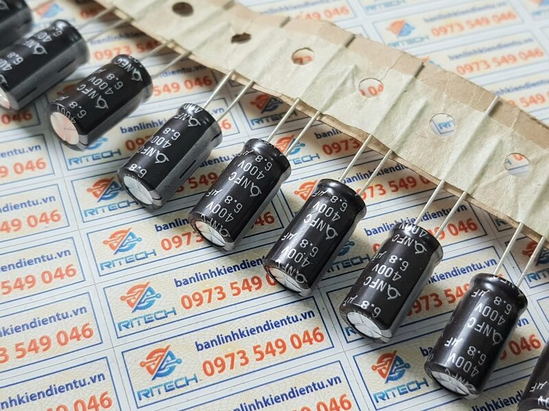Tụ hóa 6.8uF 400V kích thước 8x16mm chính hãng - Ảnh 3