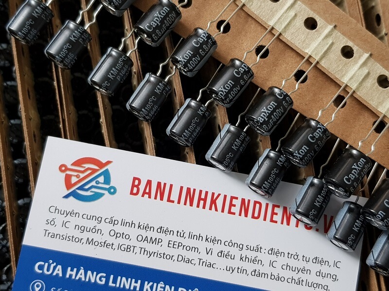 Tụ hóa 6.8uF 400V kích thước 8x11.5mm