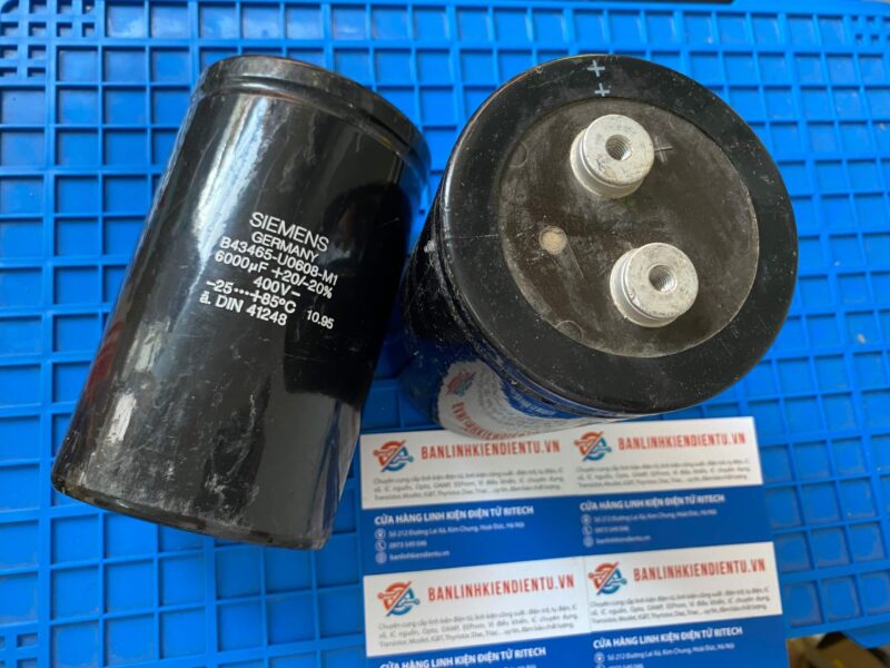 Tụ hóa 6000uF 400V Siemens kích thước 90x145mm