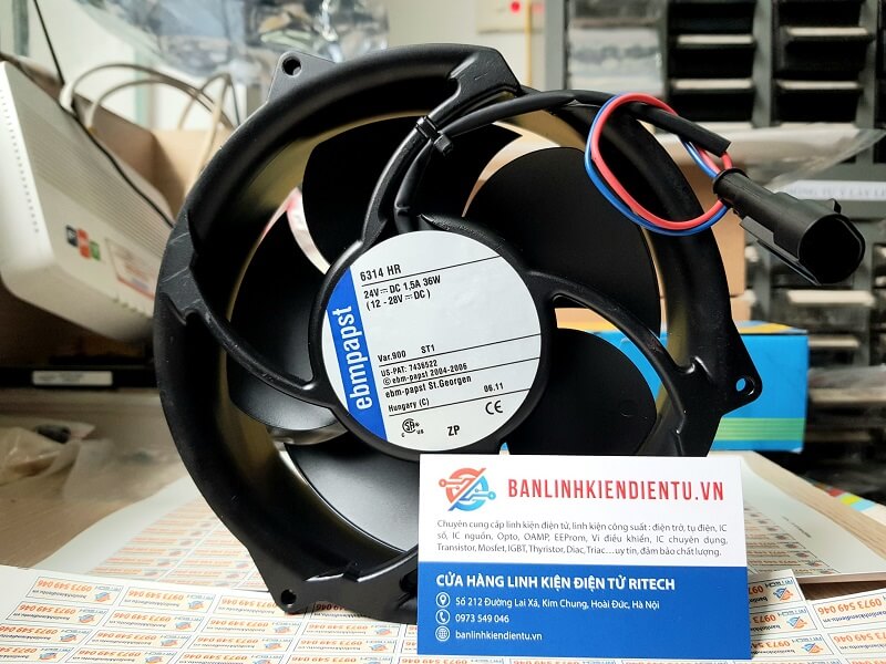 6314 HR 6314 HU Quạt Ebmpapst 24V 36W ACS510 - Ảnh 3