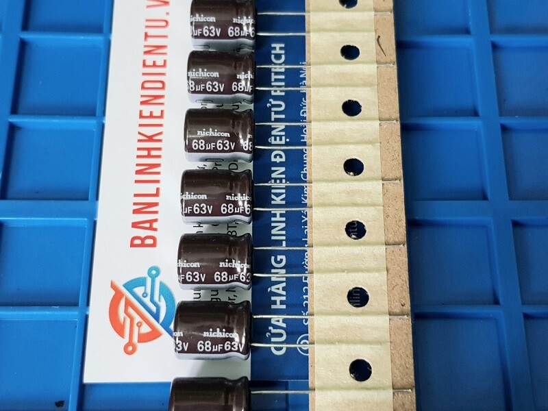 Tụ hóa Nichicon 68uF 63V kích thước 10x12.5mm - Ảnh 2