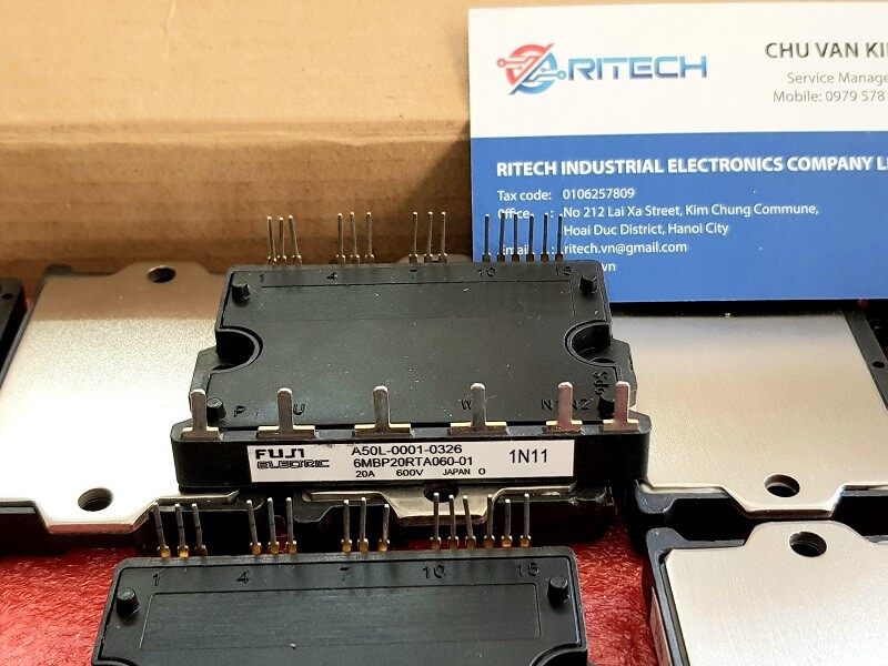 Alternative view of 6MBP20RTA060-01, A50L-0001-0326 IGBT Fuji 20A 600V