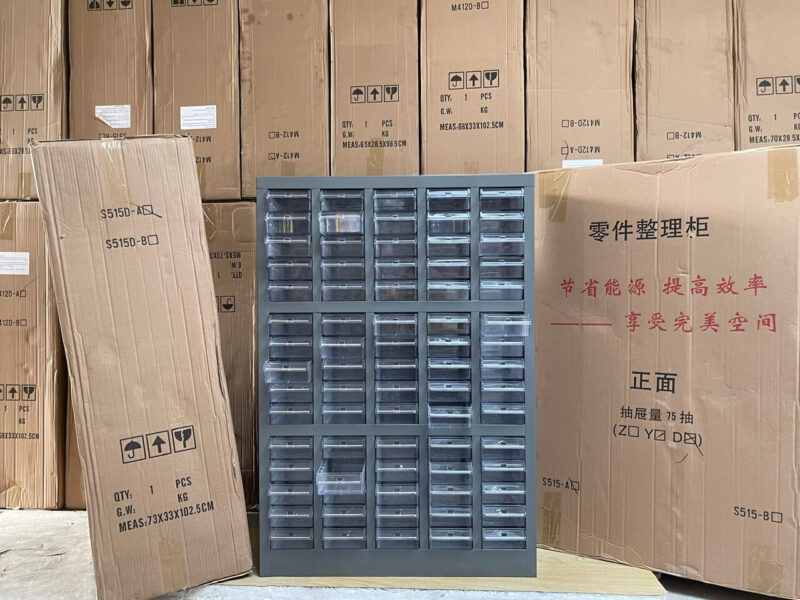 Tủ đựng linh kiện điện tử 75 ngăn không cánh vỏ tôn, điện thoại, phụ kiện cơ khí