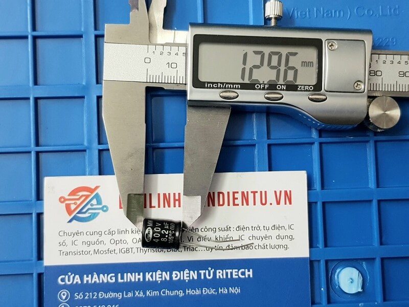 Alternative view of Tụ hóa 8.2uF 400V kích thước 10x12mm