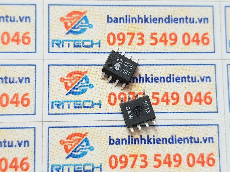 Alternative view of 93LC76 IC EEPROM SOP-8