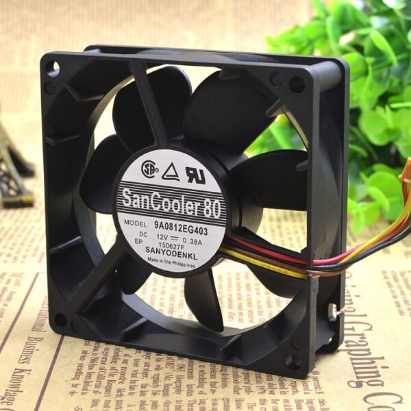 9A0812EG403 Quạt Sanyo Denki 12V 0.38A - Ảnh 2