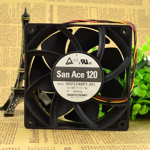 9GV1248P1J01 Quạt Sanyo Denki 48V 0.75A - Ảnh 2