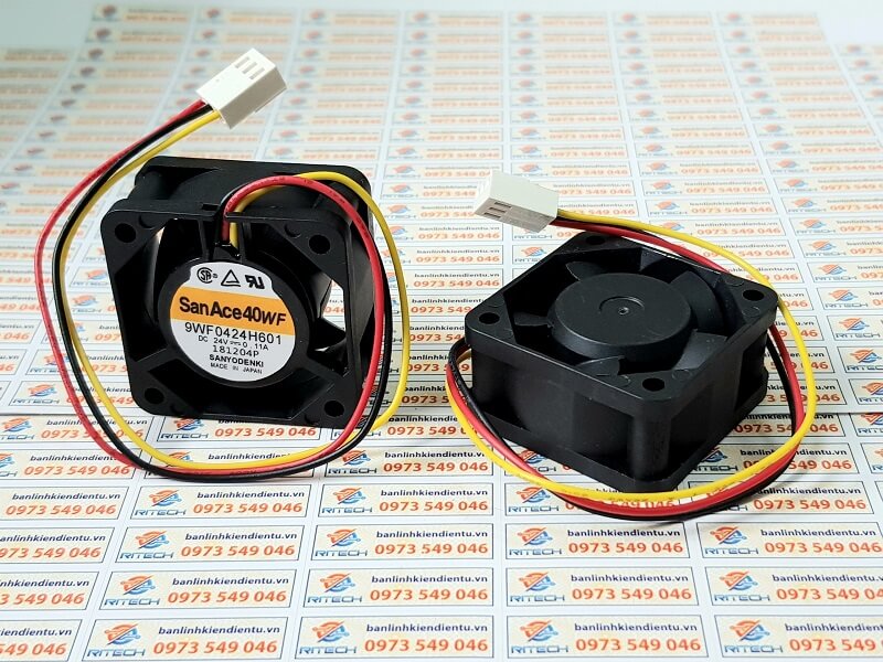 9WF0424H601 Quạt Sanyo Denki SanAce40wf 24VDC/0.11A kích thước 40*40*20mm