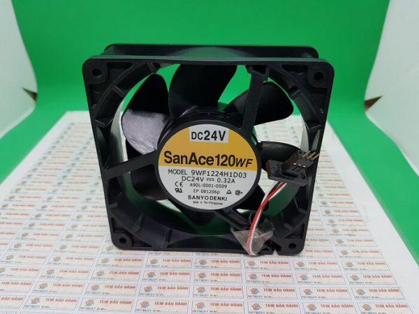 Alternative view of 9WF1224H1D03 A90L-0001-0509 Quạt Làm Mát SANYO DENKI 24V-0.32A Kích Thước 120*120*38mm