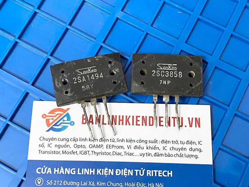 Cặp Sò Transistor 2SA1494(A1494) và 2SC3858(C3858) 17A/200V Tháo Máy
