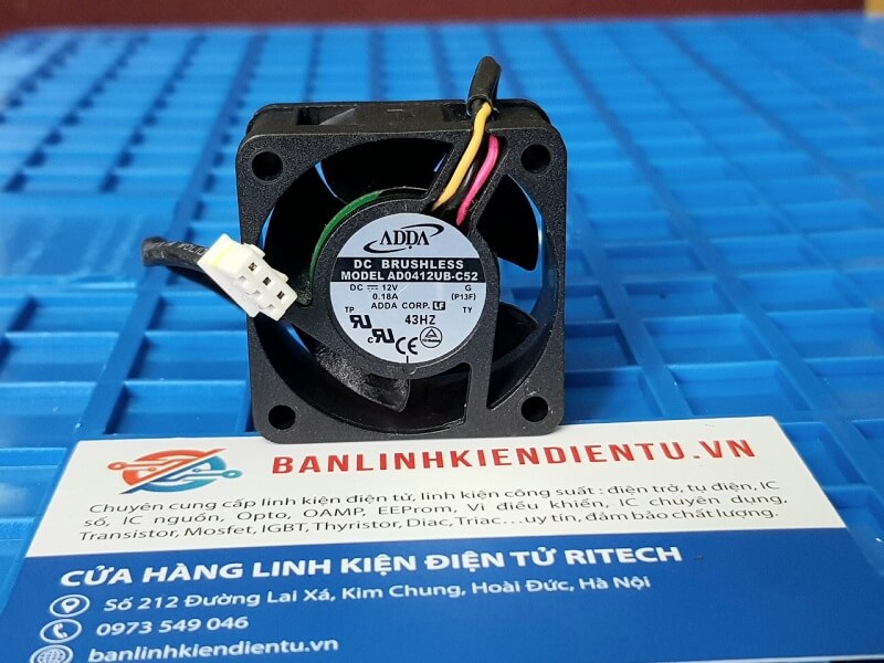 Quạt ADDA AD0412UB-C52 12VDC 0.18A 40x40x20mm