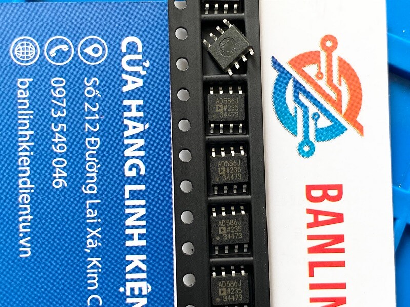 Alternative view of AD586, AD586K, AD586LR Analog Devices High Precision 5V Reference SOP-8